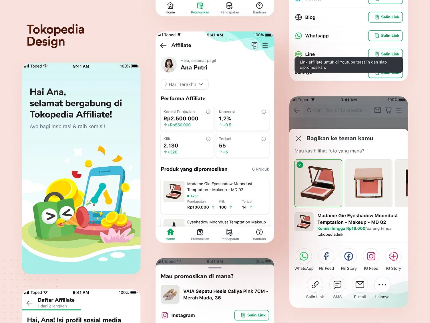 Freelance interface design by Adhe